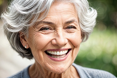 Portrait of happy, smiling older woman